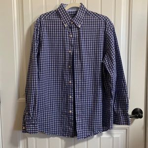 E894-Men's Nautica Purple Plaid Shirt Long Sleeve15 1/2 (32/33)